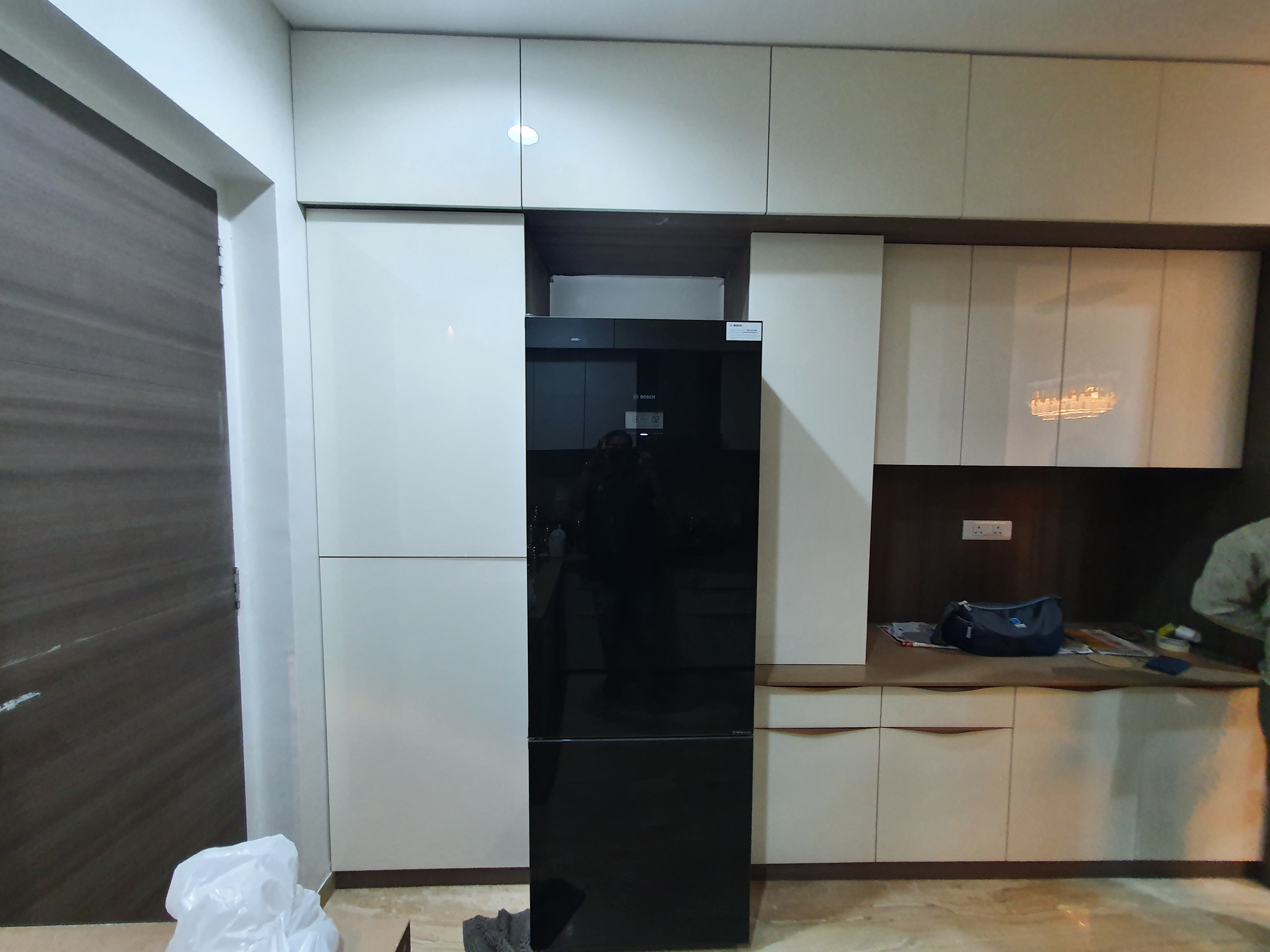 Kitchen Interior with Fridge View